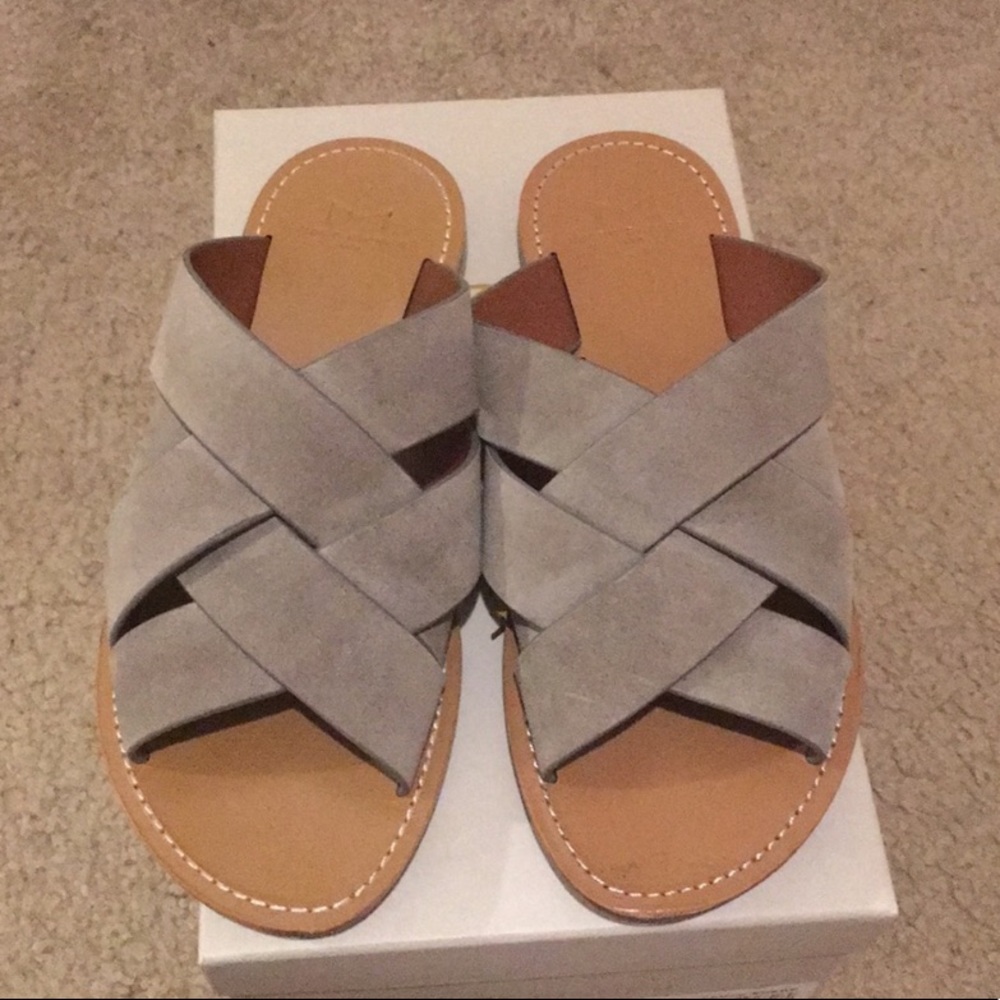 Marc Fisher Gray Suede Raida Sandals